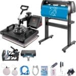 Daugiafunkcinis 5-in-1 Karščio Presas ir 87 cm Vinilo Pjovimo Plotteris su Stovu | Galingas Šilumos Presas Ir Pjaustyklė