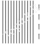 Metaliniai turėklų balustrai laiptams, 31 vnt., 111,8 cm aukščio, kvadratinio profilio, aliuminio lydinys