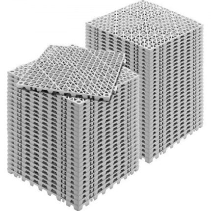 Modulinės garažo grindų plytelės 30,5×30,5 cm, 55 vnt., pilkos