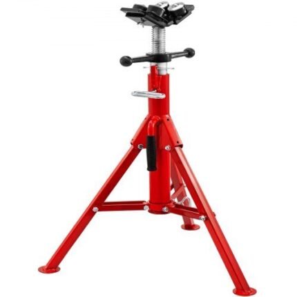 Vamzdžių domkrato stovas, modelis V-Head 1107A Head High Folding Pipe Stand, plieniniai domkratų stovai, 2 tonų talpos vamzdžių stovas, nuo 28 iki 51,5 colių vamzdžių domkrato stovas su 4 kamuoliukų perkėlimu