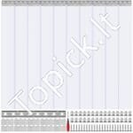 152,4 × 213,4 cm PVC juostinė durų užuolaida – 6 plonos 2 mm juostos (10 vnt.)