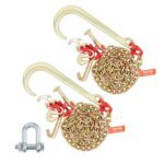 8 mm x 180 cm G80 tempimo grandinės su J ir R kabliais | 1 112 kg vienai grandinei (2 vnt.)