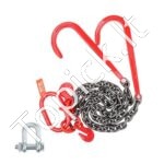 G80 Plieninė Tempimo Grandinė su J Formos Kabliu – 10 mm x 90 cm