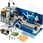 Mini metalo tekinimo staklės 180 × 350 mm, 550 W, skaitmeninis ekranas & LED lempa