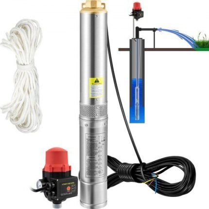 550 W giluminė panardinamoji siurbimo pompa – 50 l/min našumas, 89 m pakėlimo aukštis, automatinė slėgio valdymo sistema