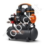 8 l aliumininis „whisper“ oil‑free kompresorius – 900 W, 70 dB, 2800 rpm