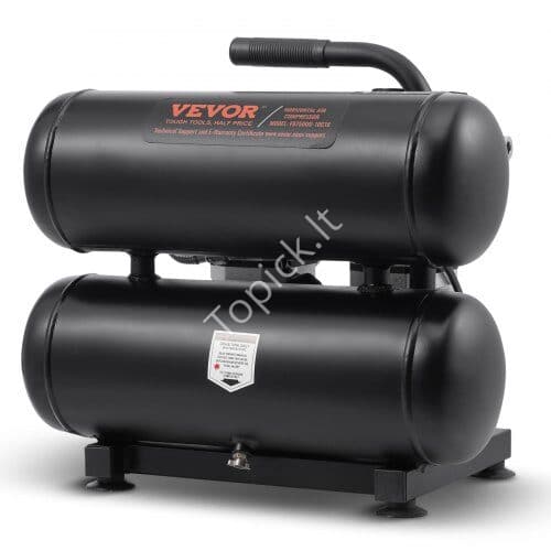 us2FWYWSKYJ18L75W70W9V22Fgoods_img-v12Fstationary-air-compressor-m100-1.2.jpg 860 W tylus bealyvinis oro kompresorius – 8 L bakas, 120 PSI, 230 V - Image 1