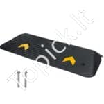 Guminė slenksčio rampa su kanalu – 111 × 40,6 × 5 cm, apkrova iki 15 tonų