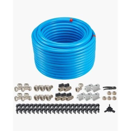 Oro kompresoriaus linijų rinkinys 3/4'' x 200FT HDPE-aliuminio oro vamzdynų sistema mėlyna
