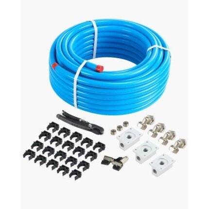 Oro kompresoriaus linijų rinkinys 3/4'' x 100FT HDPE/aliuminio oro vamzdynų sistema mėlyna