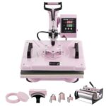 Termo spaudos aparatas 8‑in‑1 su 30 × 38 cm kaitinimo zona – rožinės spalvos