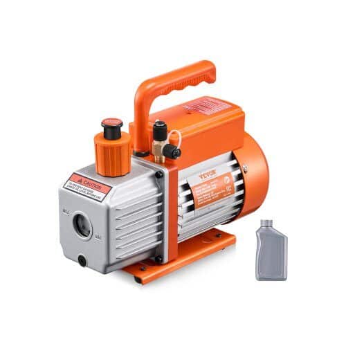 us2FZKBLJDJ13HP4ZR22YV22Fgoods_img-v12Fvacuum-pump-m100-1.2.jpg 4 CFM (113 l/min) Vienos Pakopos Vakuuminis Siurblys – 260 W, 5 Pa galutinis vakuumas, R22, R134a, R410a Suderinamumas - Image 1