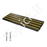 Guminė kabelių apsaugos rampa – 1 kanalas, 100 × 25 × 5,9 cm, iki 5 000 kg apkrova