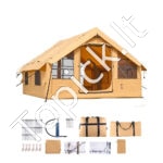 4 × 3 × 2,2 m pripučiama palapinė 5–8 asm.