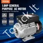 0,75 kW 1400 RPM vienfazis AC variklis – 220–240 V, 5,45 A, 80 B3 rėmas, 19 mm velenas - Image 8