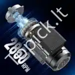 0,75 kW 2850 RPM vienfazis AC variklis – 220–240 V, 5,15 A, 80 B34 rėmas, 19 mm velenas - Image 2