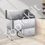 Vonia šunims iš nerūdijančio plieno su laiptais ir kairiosiomis durelėmis (1550 x 790 x 1470 mm) - Image 8