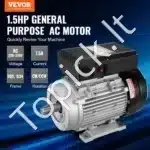 1,1 kW 1400 RPM vienfazis AC variklis – 220–240 V, 7,5 A, 90S B34 rėmas, 24 mm velenas - Image 8