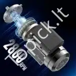 1,1 kW 2800 RPM vienfazis AC variklis – 220–240 V, 7,1 A, 90S B3 rėmas, 24 mm velenas - Image 2