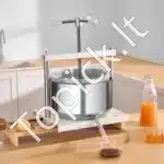 12 litrų rankinis vaisių ir vyno spaudimo presas su nerūdijančio plieno krepšiu - Image 8