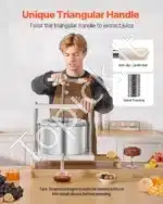 12 litrų rankinis vaisių ir vyno spaudimo presas su nerūdijančio plieno krepšiu - Image 4