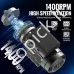 1,5 kW 1400 RPM vienfazis AC variklis – 220–240 V, 9,85 A, 90L B34 rėmas, 24 mm velenas - Image 7