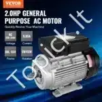 1,5 kW 1400 RPM vienfazis AC variklis – 220–240 V, 9,85 A, 90L B34 rėmas, 24 mm velenas - Image 8