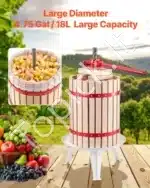 18 litrų rankinis vaisių ir vyno presas su mediniu krepšiu - Image 5