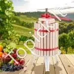 18 litrų rankinis vaisių ir vyno presas su mediniu krepšiu - Image 8