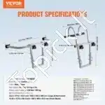 2-in-1 kopėčių stabilizatorius – sienos atskyriklis, 845×435×405 mm, 150 kg talpa - Image 3