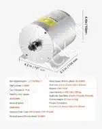 2 kW 48 V bešepetėlinis nuolatinės srovės variklio rinkinys su valdikliu – 4300 aps./min - Image 3