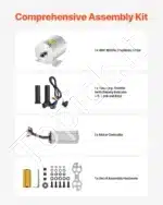 2 kW 48 V bešepetėlinis nuolatinės srovės variklio rinkinys su valdikliu – 4300 aps./min - Image 5