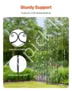 2 vnt. patvarus metalinis vijoklių rėmas – 51 × 220 cm (Q195 plienas) - Image 2