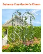 2 vnt. patvarus metalinis vijoklių rėmas – 51 × 220 cm (Q195 plienas) - Image 3