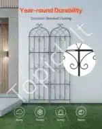 2 vnt. patvarus metalinis vijoklių rėmas – 51 × 220 cm (Q195 plienas) - Image 4