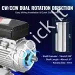 2,2 kW 2800 RPM vienfazis AC variklis – 220–240 V, 13,8 A, 90L B3 rėmas, 24 mm velenas - Image 6