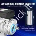 2,2 kW 2800 RPM vienfazis AC variklis – 220–240 V, 13,8 A, 90L B3 rėmas, 24 mm velenas - Image 6