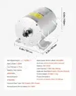 3 kW 72 V bešepetėlinis nuolatinės srovės variklio rinkinys su valdikliu – 4900 aps./min - Image 3