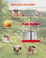 3 litrų rankinis vaisių ir vyno presas su nerūdijančio plieno krepšiu - Image 6