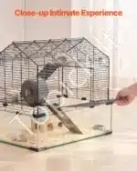 360° panoraminis narvelis smulkiems graužikams (58 × 38 × 54 cm) - Image 6