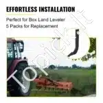 410 mm plokščias žemės dirbimo peilio kotas su 3 skylėmis (5 vnt.) - Image 2