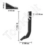 457 mm plokščias žemės dirbimo peilio kotas su 4 skylėmis (6 vnt.) - Image 8