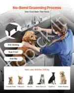 Vonia šunims iš nerūdijančio plieno su laiptais ir kairiosiomis durelėmis (1550 x 790 x 1470 mm) - Image 4