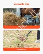 5 dantų komposto ir šieno šakė su stiklo pluošto kotu – 145 cm ilgio - Image 6