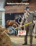 5 dantų komposto ir šieno šakė su stiklo pluošto kotu – 145 cm ilgio - Image 3