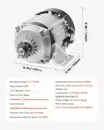 500W besšepetėlis nuolatinės srovės variklio rinkinys 48V su valdikliu – 2700 aps./min - Image 3