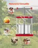 6 litrų rankinis vaisių ir vyno presas su nerūdijančio plieno krepšiu - Image 6