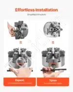 6-žandikaulių Tekinimo Griebtuvas 160 mm - Image 5