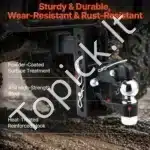 9 tonų tralo kablys su 63,5–76,2 mm lūžtės žiedu – 435×125×280 mm, juodas - Image 3