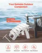 Adirondack kojų atrama, 45 x 50 x 35 cm, balta - Image 2